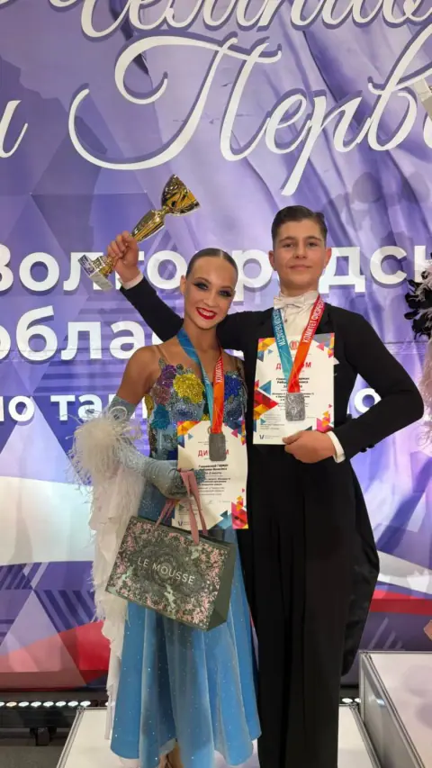 Пара на пьедестале чемпионата Волгоградской области
